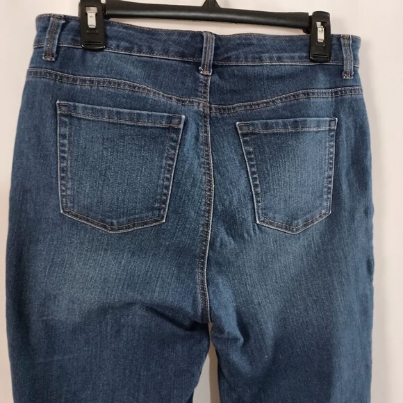 Style & Co Curvy Straight Leg High Rise Jeans Women’s Size 12 Blue Denim - Picture 5 of 6